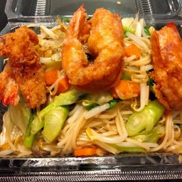 ผัดหมี่ซั่วกุ้งกรอบ