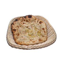 แป้งใส่ไส้มันฝรั่ง+ชีสอินเดียในนาน