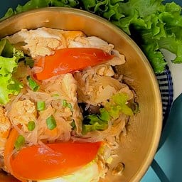 วุ้นเส้นผัดไข่