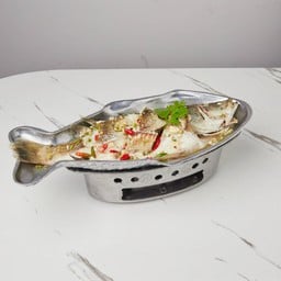 ปลากระพงนึ่งพริกมะนาวน้ำ