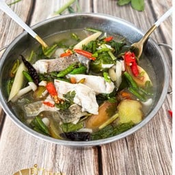 ต้มยำปลากะพงน้ำใส