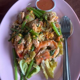 สุกี้แห้งกุ้ง