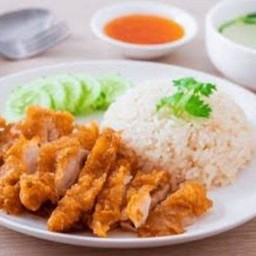 ข้าวมันไก่ทอด
