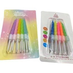 เทียนเล็กสีพาสเทล 10 แท่ง