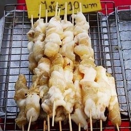 ปิ้งย่างเสียบไม้ ตลาดเพชรเทศา