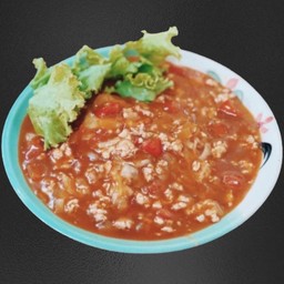 เส้นใหญ่ก๋วยเตี๋ยว หมูสับ      เนื้อสับ