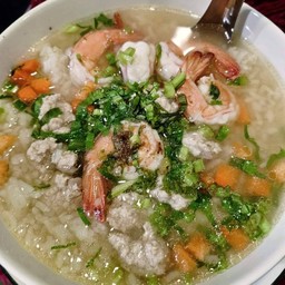 ข้าวต้มหมูสับ+กุ้ง