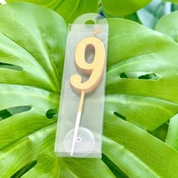 เทียนตัวเลข สีทอง