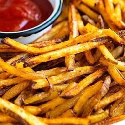 Indian style masala French fries herbs and spices