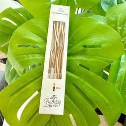 เทียนสีทองแบบโค้งด้ามยาว