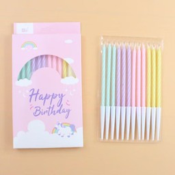 เทียนยาวสีพาสเทล