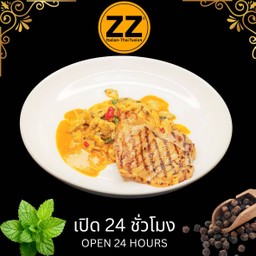 302 ไก่สไปซี่กับสปาเก็ตตี้หอยลายผัดซ้อสสไปซี่ครีม