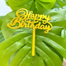 ป้าย HBD สีทองพิมเขียน