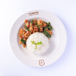 ข้าวกะเพราไก่ทอด