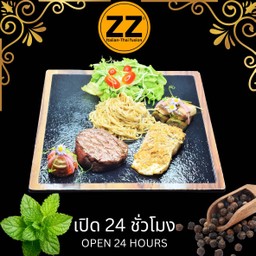 1403สเต็กเนื้อสันใน+ปลากระพงอบสปาเก็ตตี้ทรัฟเฟิล