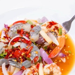 ยำกุ้งทูโทน (สด/สุก)