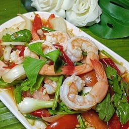 ยำกุ้งลวก