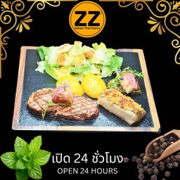 1202 วากิวสันนอก+แปซิฟิคคอตมันต้มซีซ่าสลัดผักย่าง