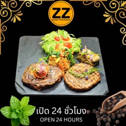 1505 ออสเตเลียริบอาย+หมูพริกไทยดำทานกับสปาเก็ตตี้ขี้เมา