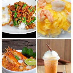 ข้าวกระเพราไข่ข้น>ยำแซ่บ&ชาไทย>ชาตรามือหอมชื่นใจ