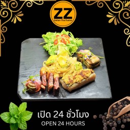 1506 วากิวสะโพกกับปลาคอตเปซิฟิกอบทานกับฟิตตูชินี่