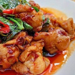 ข้าว ไก่ผัดพริกเผา