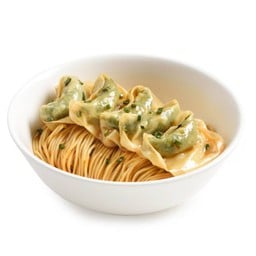 บะหมี่เกี๊ยวแห้งไส้ผักผสมหมูสับ