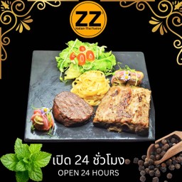 1407 สเต็กสันใน+ซีโครงหมูฟิตตูชินี่คาร์โบนารา