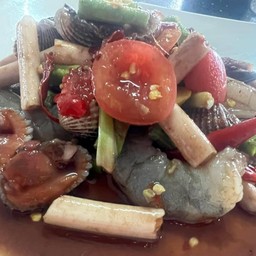 Spicy Lotus Stem Salad With Cockles And Fresh Shrimp