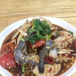 ตำกุ้งสด