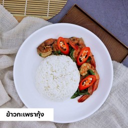 ข้าว+กะเพรากุ้ง