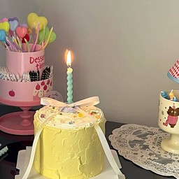Butter together 1pound size cake 12x10 cm