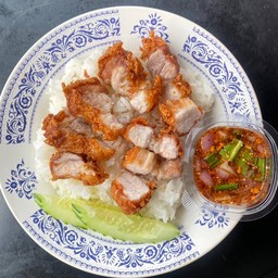 ข้าวสามชั้นนนนท๊อดด 5 กล่อง กรอบบ น้ำจิ้มแจ่ว หรือ จิ้มไก่