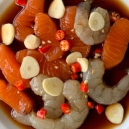 เซ็ต แซลม่อน+กุ้งดอง