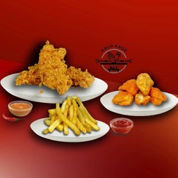 [เซตสุดฮิต] เนื้อสันในไก่ทอด 3 ชิ้น + ไก่ป๊อป 5 ชิ้น + มันฝรั่งแท่งทอด(เฟรนช์ฟรายส์) 100 กรัม