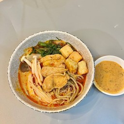 ฟู่เฉิงเพ่ย โจ๊กหมู หม่าล่าทั่ง (หม่าล่าชาบูพร้อมทาน)