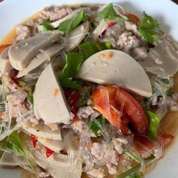ยำวุ้นเส้น หมูยอ+หมูสับ