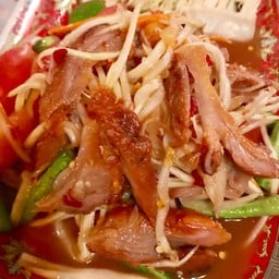 ตำปลาร้าคอหมูย่าง