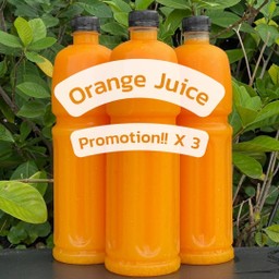 [Setสุดคุ้ม] น้ำส้มคั้นแท้ 100% ขนาด 1 ลิตร 3 ขวด , Orange Juice 100% 1 Litre x 3 Bottle , 鲜榨橙汁 1公升 x3