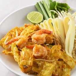 เกี๊ยวกรอบผัดไทยกุ้ง