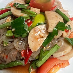 ตำเส้นเล็กใส่หมูยอ