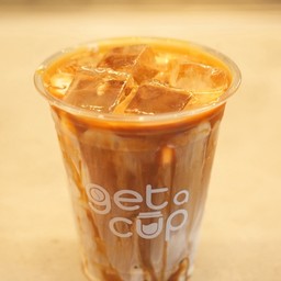 นมคาราเมลเย็น