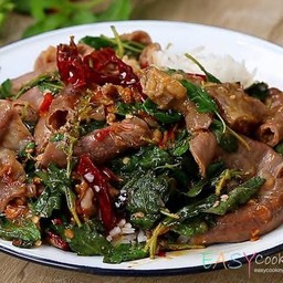 กะเพราไส้อ่อน (กับแกล้ม)