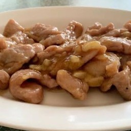 ข้าวหมูเด้งน้ำมันหอย ราดข้าว