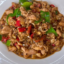 ไก่ตะไคร้พริกไทยดำ(กับข้าว)