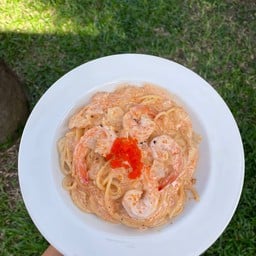 สปาเก็ตตี้ซอสครีมไข่กุ้ง