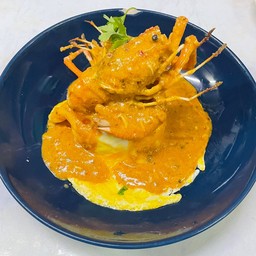 ข้าวไข่ข้นซอสมันกุ้ง