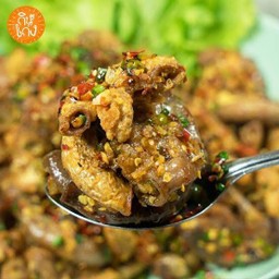 ข้าวไส้อ่อนผัดพริกไทยดำ