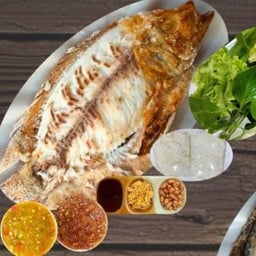 ปลาทับทิมเผาเกลือพร้อมชุดเมี่ยงสูตรเด็ดจริง