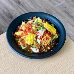 ตำข้าวโพด ไข่เค็ม